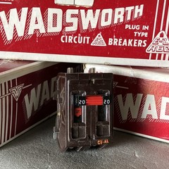 Wadsworth A220A Type A 20 Amp 2 Pole 2P METAL FOOT Circuit Breaker A220 NEW!!!