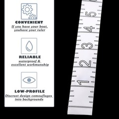 6 Pcs Fish Ruler Decal Measuring Tape Sticker 42 Inch, as picture shown