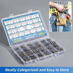 380PCS Stainless Steel Compression Springs Assortment Kit – Small & Tiny Springs
