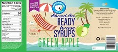 Hypothermias GREEN APPLE Flavor Syrup Snow Cone machine Shaved Ice Syrup GALLON