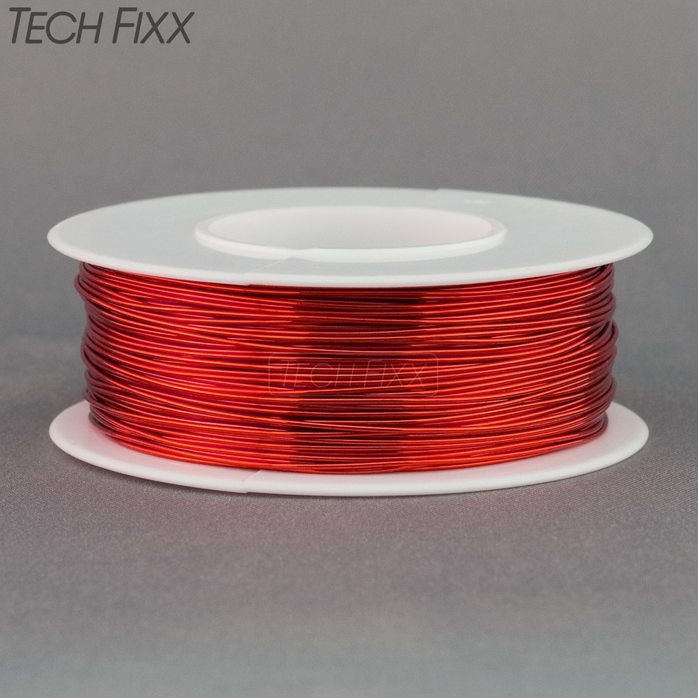 Magnet Wire 24 Gauge AWG Enameled Copper 198 Feet Coil Winding and Crafts Red