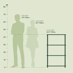 Furinno Turn-N-Tube 4-Tier Shelf Display Rack in Blonde Maple