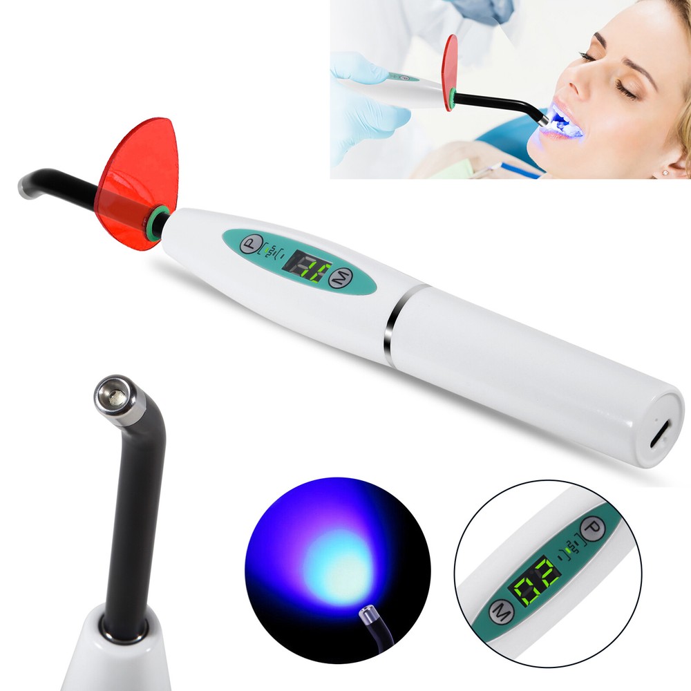 Dental Wireless Cordless LED Cure Curing Light Lamp 2000mw 5W Tool Resin Cure