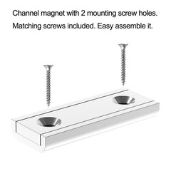 Magnets Strong Neodymium Rectangular Magnetic Bar 4Pack Wall Mounting with Holes