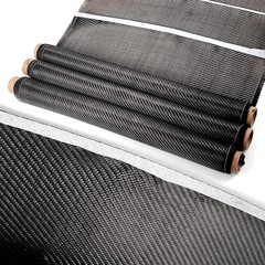 20″ x 10FT Real Carbon Fiber Fabric Cloth Roll 3k 200gsm 2×2 Twill Weave Black