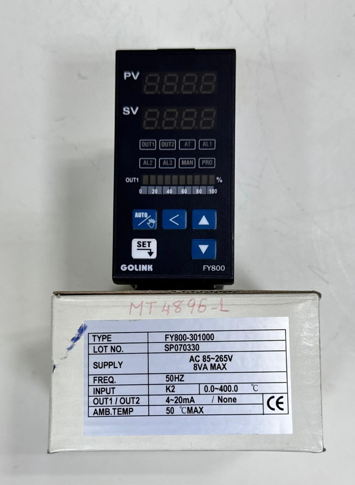 Golink FY800-301000 Digital PID Controller | K2 Input | 0.0–400.0°C | 4–20mA