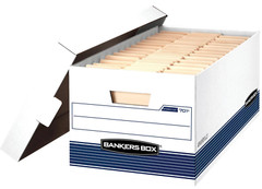 Bankers Box 00701 Store/File MediumDuty Storage Boxes with Lift-Off Lid, 12-pack