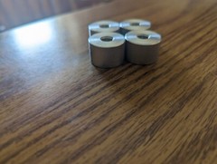 3/8-16 THREADED WELD BUNGS Stand-Off. 5/8 INCH LONG . ALUMINUM. 4 PIECES