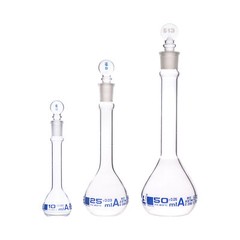 Eisco Labs Volumetric Flask Set, 10, 25, 50ml – Class A, ASTM