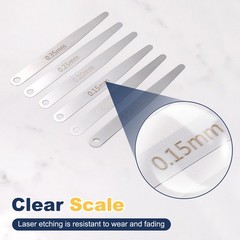4pcs Metric Thickness Feeler Gauge 0.07mm Single Blade Tapered Feeler Gauge