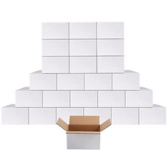 7x5x4 Inches Shipping Boxes Pack of 25 White Cardboard Corrugated Box for Mai…