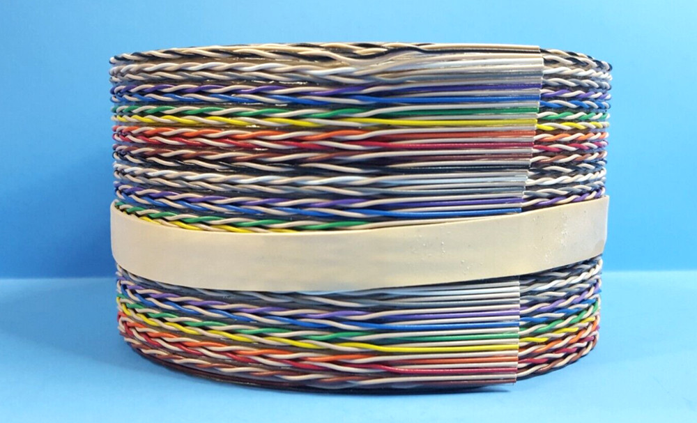26ft Multi Color Braided Ribbon Cable, 60 Conductor, 1700160, 3M, Twisted Pair