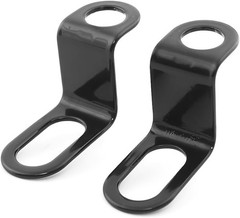 Motorcycle Rear Turn Signal Relocation Brackets, 2PCS Uni Style: Black/L Shape