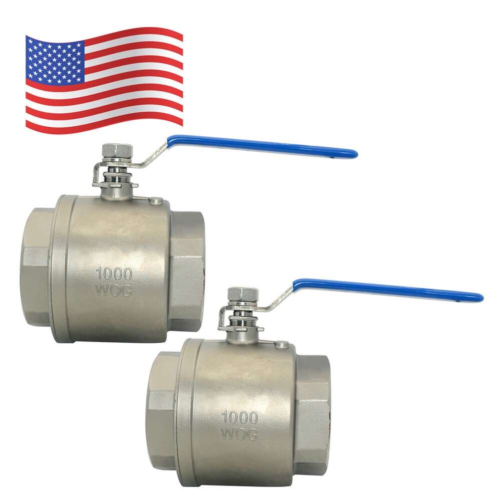 4 inch 4″ Ball Valve,316 Stainless Steel Full Port,2-Piece, 1000WOG 2Pack