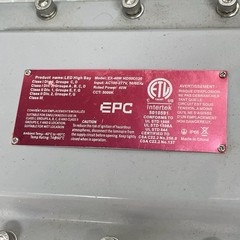 EPC 40W LED Explosion Proof High Bay Light EX-40W 5000K Div 1– Used & Untested
