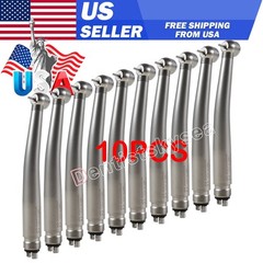 10 Packs NSK Style Dental High Speed Handpiece Push Button 4Hole Air Turbine USA