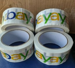 4 Rolls eBay Brand Shipping Tape 2″ x 75 Yard Packaging BOPP Classic 4 Color NEW