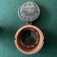 Vintage Neptune TRIDENT Water Meter, Gallons, Brass/Bronze, New York, USA