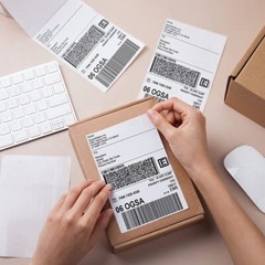 500 4×6 Fanfold Direct Thermal Shipping Labels Perforated for Zebra & Rollo