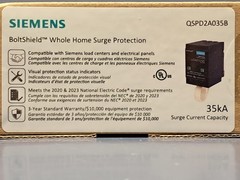 Siemens Boltshield QSPD 35kA, 2-Pole, Single Phase, Type-1 Plug-In Surge Protect