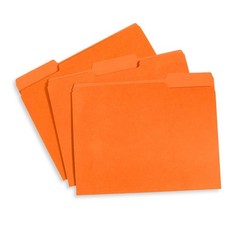 200 Letter Size File Folders – 1/3 Cut Tab, Durable 11pt Paper, Orange – Office