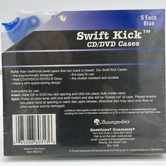 50 Swift Kick™ CD/DVD/Blu-Ray Cases Lever Eject Disk 5 Pack Sealed 10 Packs=50