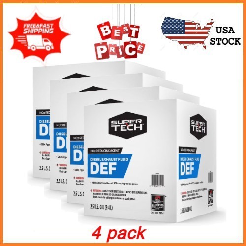 NEW 4 pack Super Tech DEF Diesel Exhaust Fluid, 2.5 gal FREESHIPPING