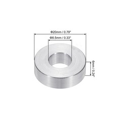 M8 Aluminum Spacer,6 Pcs Metal Spacers Aluminum 8.5mm ID x 20mm OD x 6mm L