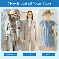 PP Female Mannequin Realistic Display Head Turns Dress Body Form Show Model
