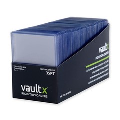 Vault X Toploaders 35pt (100 Pack), 3″ x 4″ Seamless Clear Rigid Card Holders…