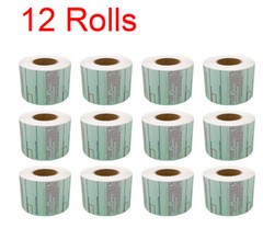 CAS LST-8040 Printing Scale Label, 58 x 60 mm UPC/Safe Handling 12 Rolls
