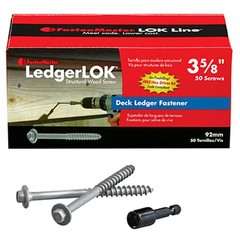 Ledgerlok Structural Ledger Board Screws – 3-5/8 Inch Wood Screws with Hex Head