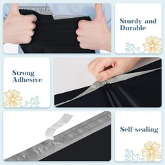 Large Black Poly Mailers 19X24 Shipping Bags for Clothing, 50 Pack, Self