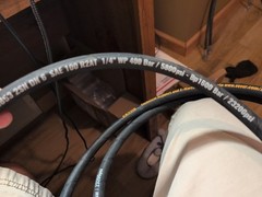 M14x1.5 Din Chinese Mini Excavator Hydraulic Hose 10ft 1 90° 1 Straight