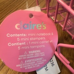 New Mini pink Shopping Cart for Desk Top Teacher Office 4.72” Stamps mini book