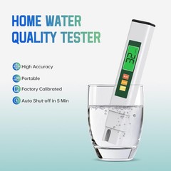 TDS Water Tester, 4 in 1 Meter Digital 6 inches, White & Green