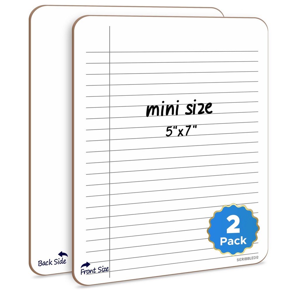White Dry Erase Mini Notebook College Ruled 5 x 7 Inch