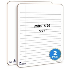 White Dry Erase Mini Notebook College Ruled 5 x 7 Inch