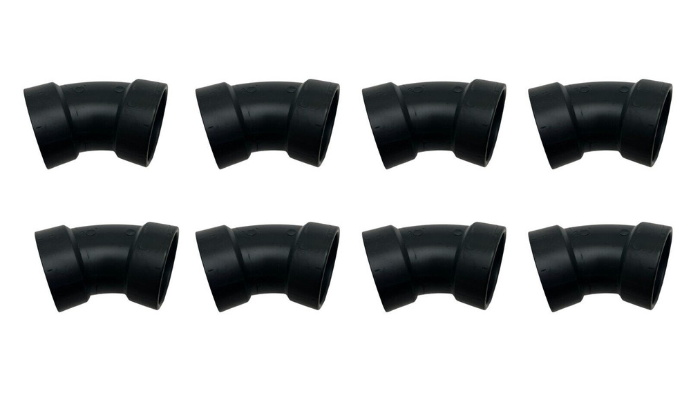(QTY 8) Nibco -ABS 45 Degree Elbow 1-1/2″ 45° Elbow H x H ABS DWV, 5806 Black