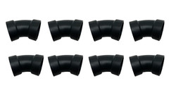(QTY 8) Nibco -ABS 45 Degree Elbow 1-1/2″ 45° Elbow H x H ABS DWV, 5806 Black