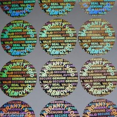 1000 Round 25 MM 1 INCH Security Hologram Tamper Evident Warranty Silver Labels