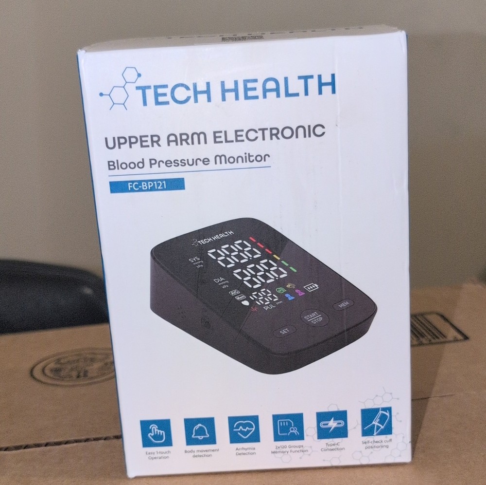 TECH HEALTH FC-BP121 Arm-Type Digital Blood Pressure Monitor, Automatic