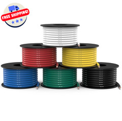 18 AWG Silicone Wire Kit – Tinned Copper, Automotive – 180Ft – 6 Color – 30FT Ea