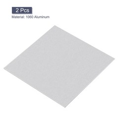 100mm x 100mm x 2mm Rectangle 1060 Aluminum Sheet Flat Metal Plate Stock 2Pcs