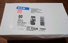 NEW Eaton CH CHN260GF 2 Pole 60 Amp 240V GFI GFCI Circuit Breaker NOB