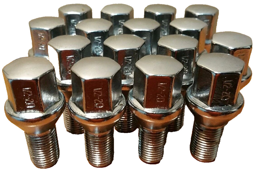 sixteen 1/2×20 CHROME LUG STUDs fits many types of farm equipment wagon trailer