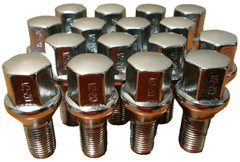 sixteen 1/2×20 CHROME LUG STUDs fits many types of farm equipment wagon trailer