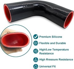 90 Degree Elbow ID 1.5” (38mm) Silicone Hose Coupler, Reinforced 4-layer Wall 5
