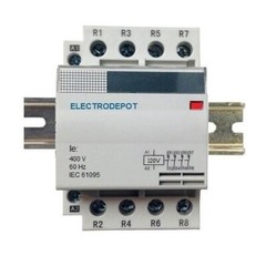 30A Contactor 4 Pole 110V, 120V Coil, 20A 40A 50A 4P Led Lighting Free DIN rail