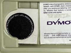 Vintage DYMO 1550 Tapewriter Label Maker with 3 Wheels, Tape & Case